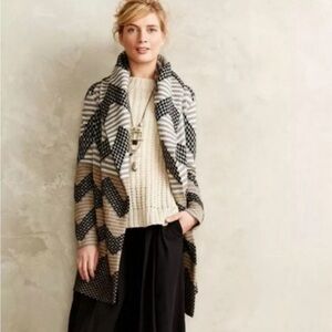 Anthropologie Field Flower Sweater coat